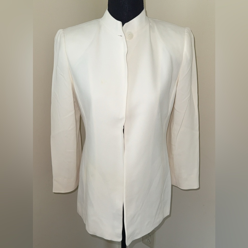 LINDA ALLARD ELLEN TRACY Elegant White Women's Jacket